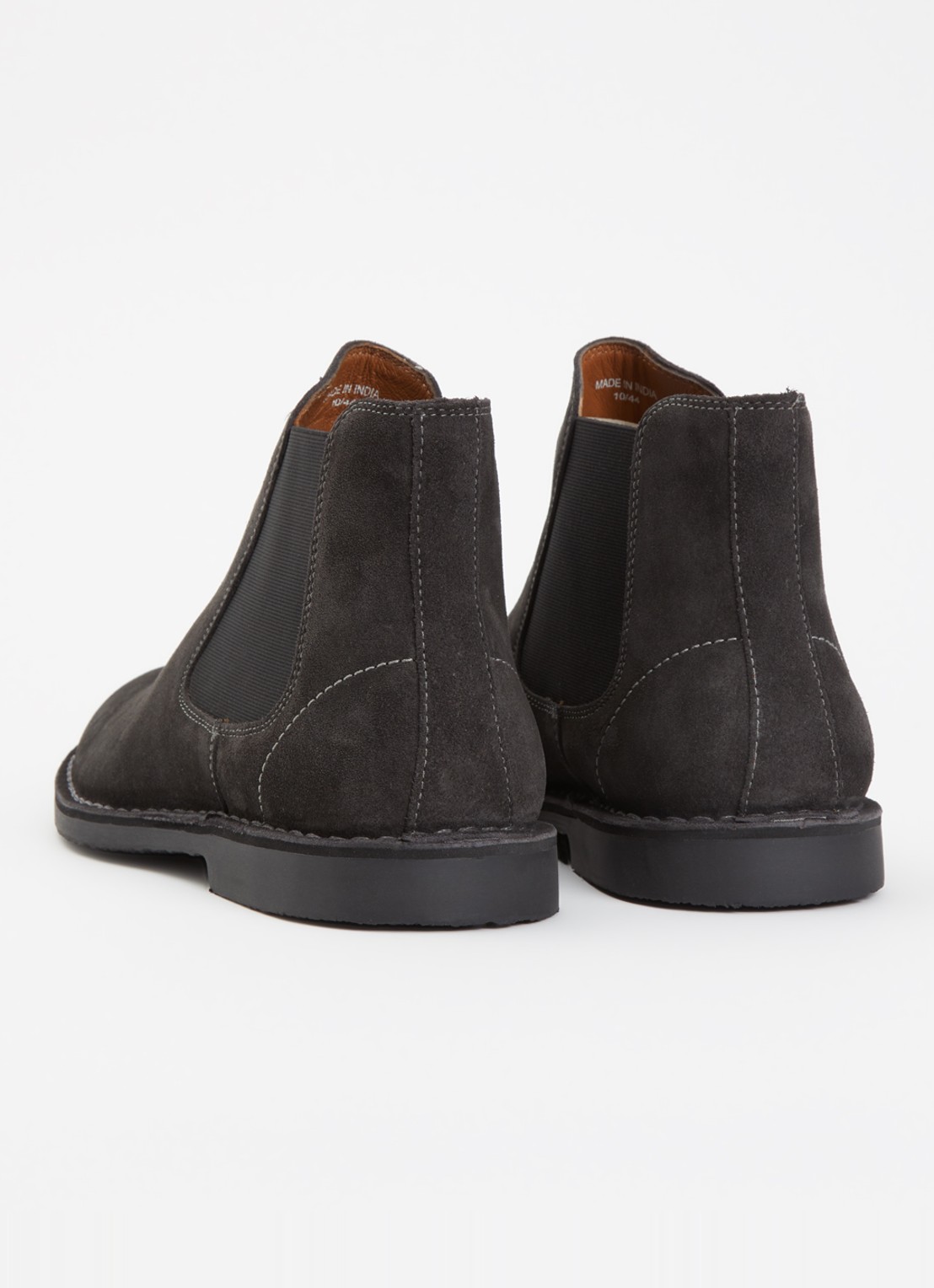 Dune London Cashy chelsea boot van suède - achterkant 4 grijs