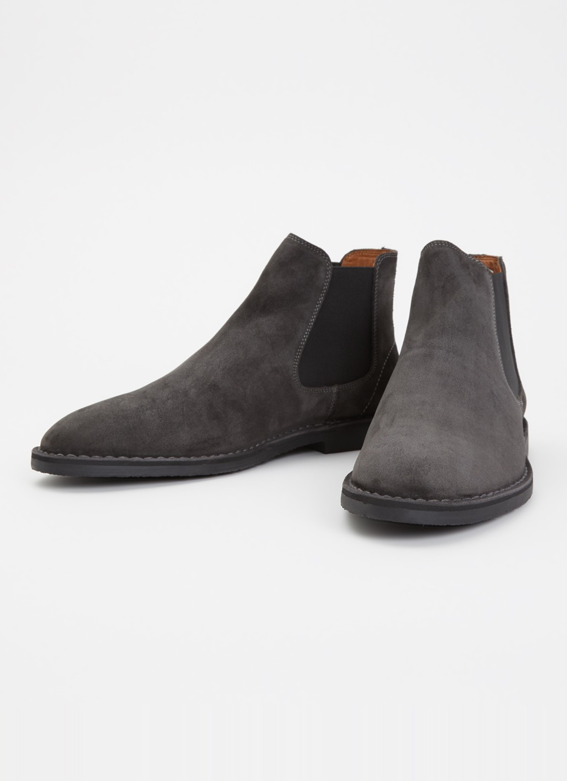 Dune London Cashy chelsea boot van suède - detail 2 grijs