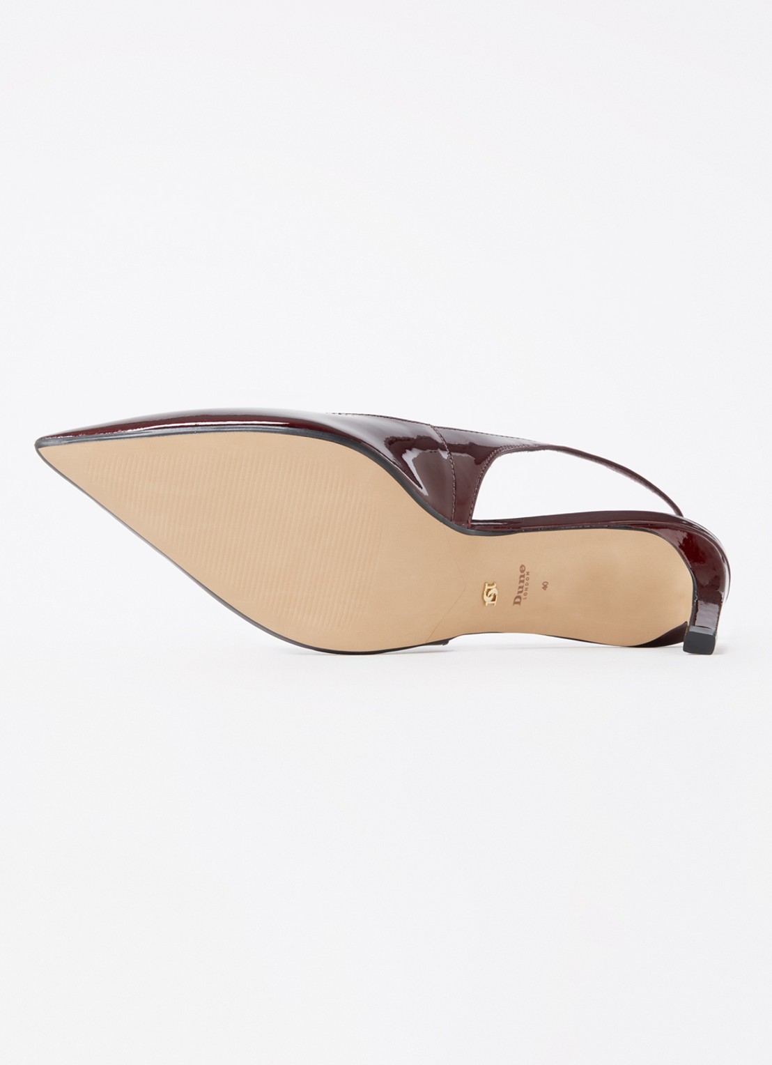 Dune London Celinna slingback van lakleer - detail 4 bordeauxrood