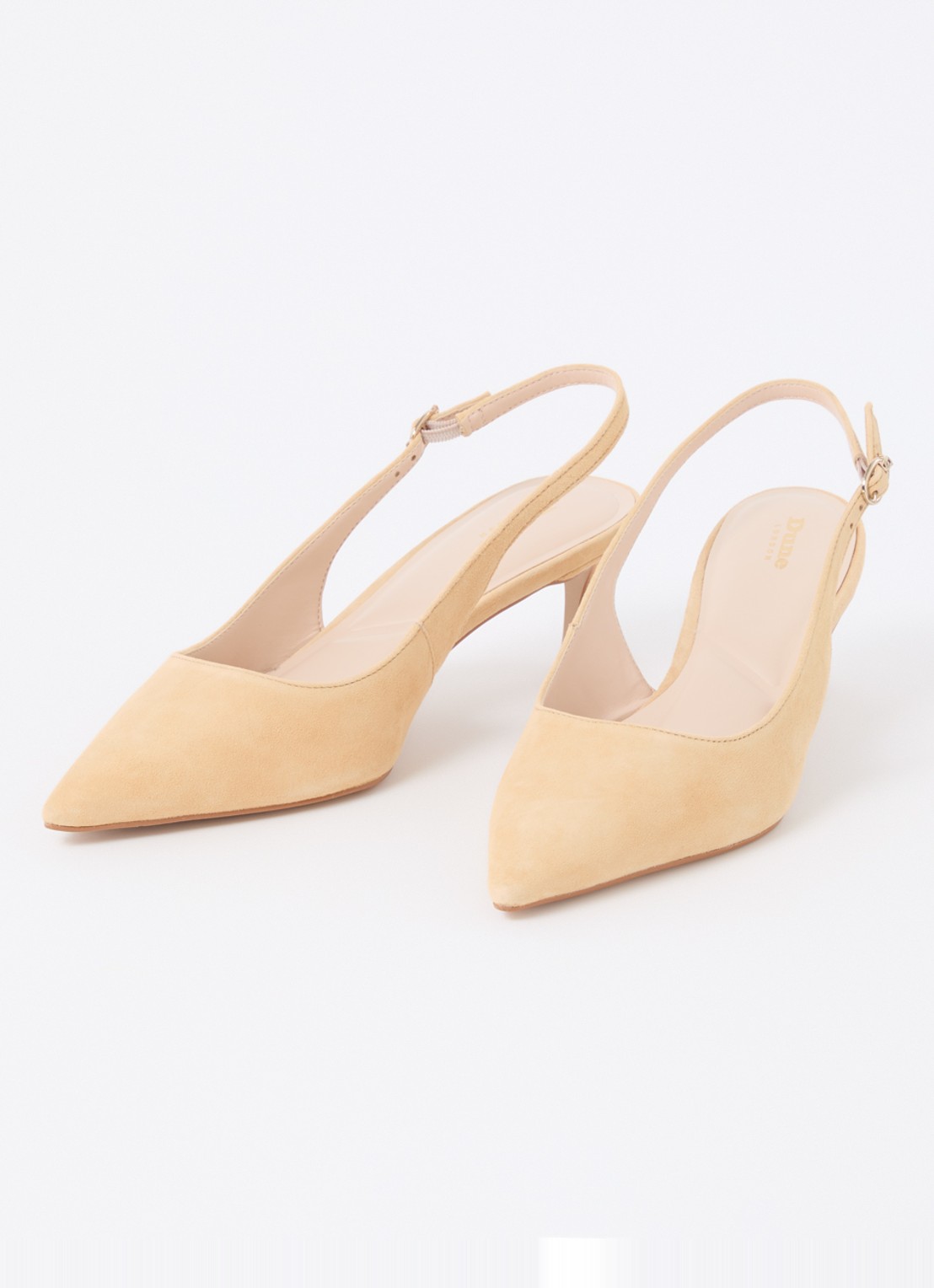 Dune London Celinna slingback van lakleer - detail 2 zand