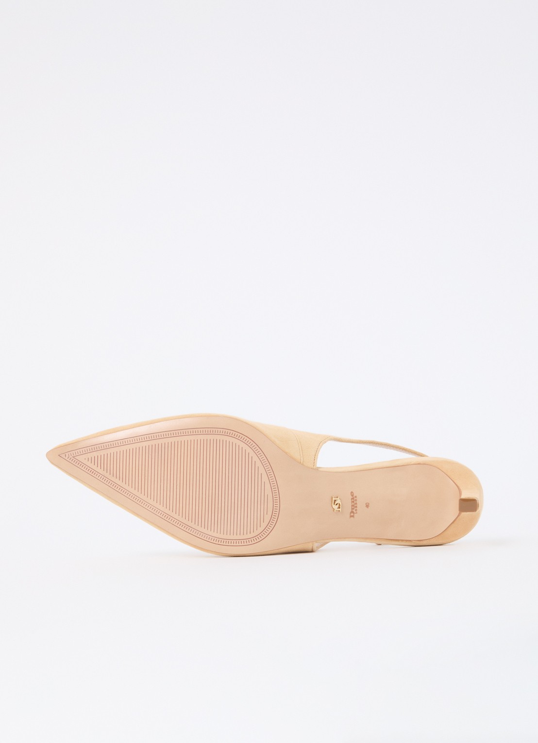 Dune London Celinna slingback van lakleer - detail 4 zand