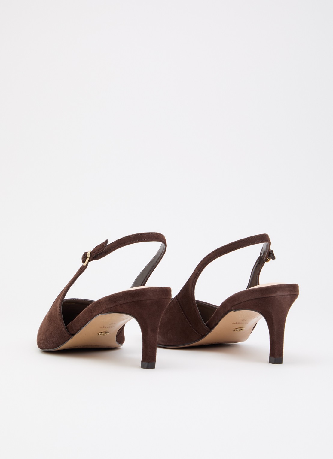 Dune London Celinna slingback van lakleer - achterkant 5 bruin