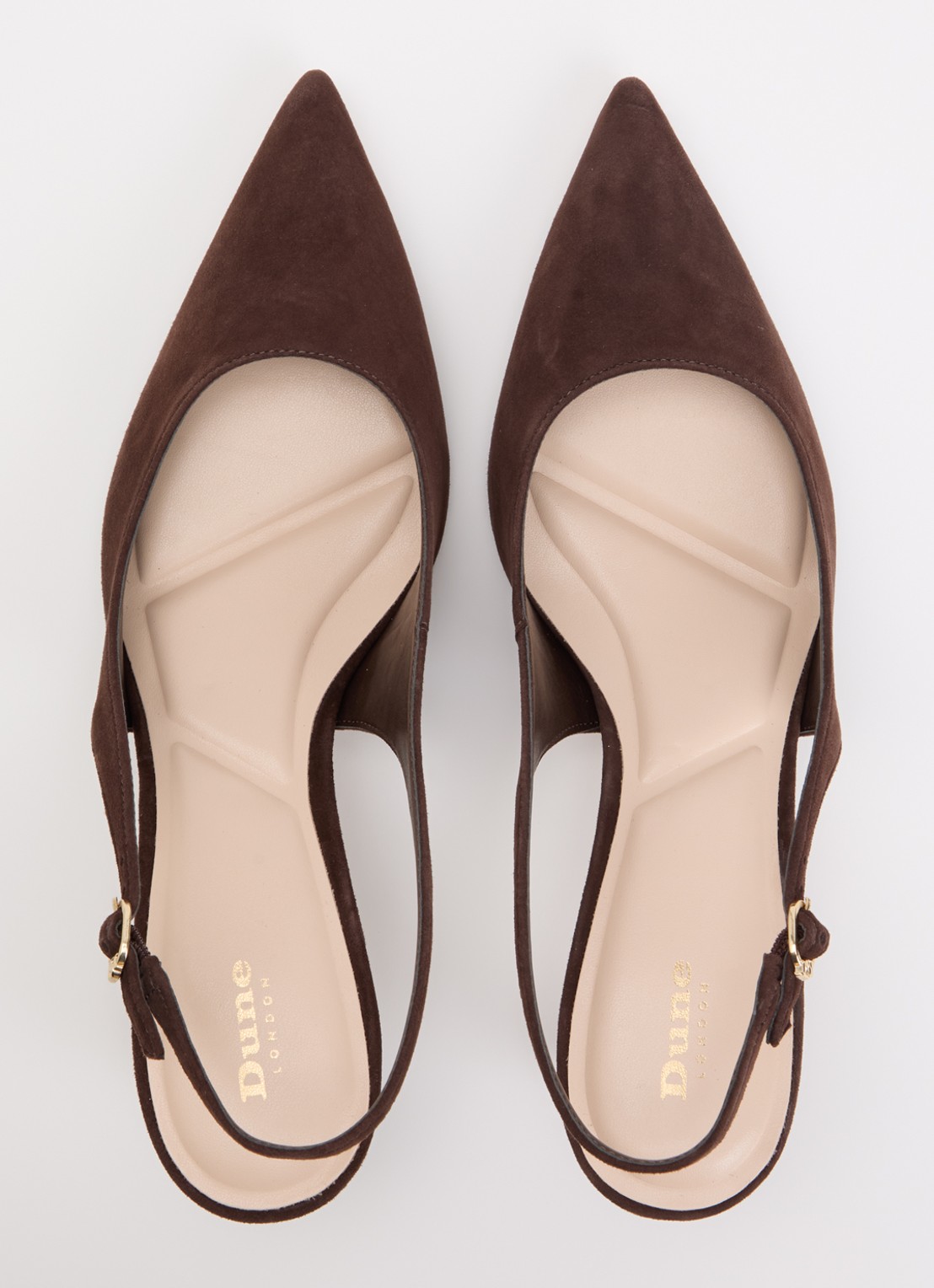 Dune London Celinna slingback van lakleer - detail 2 bruin