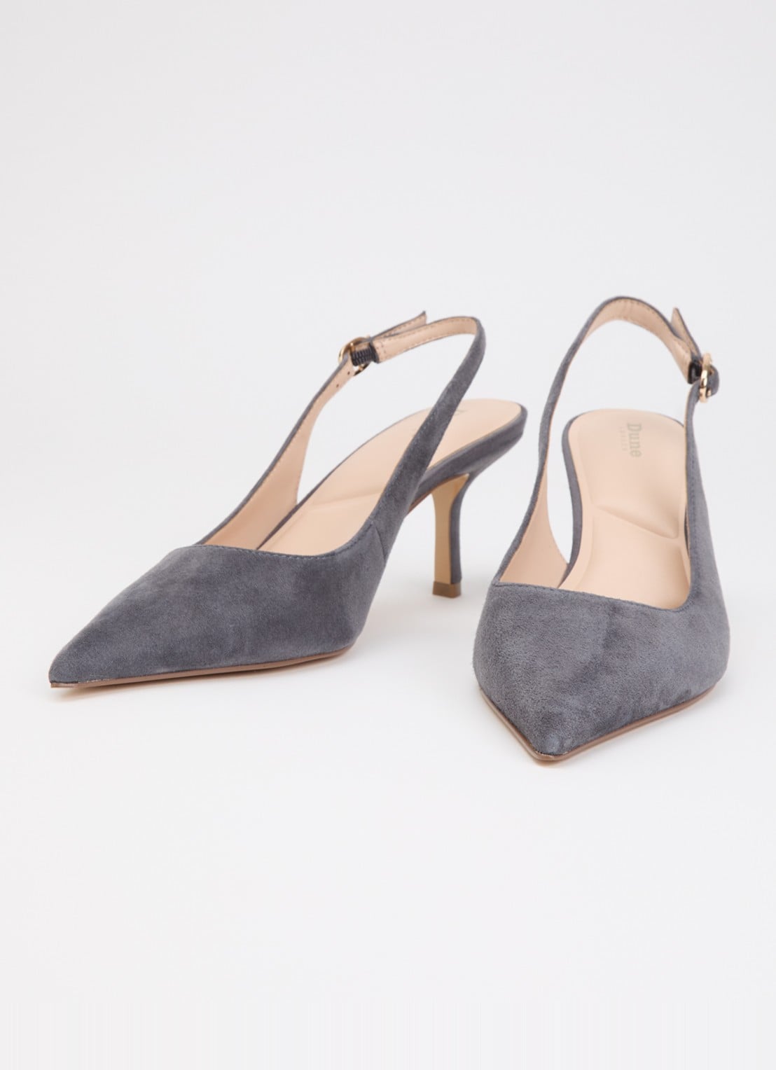 Dune London Celise slingback  - detail donkergrijs