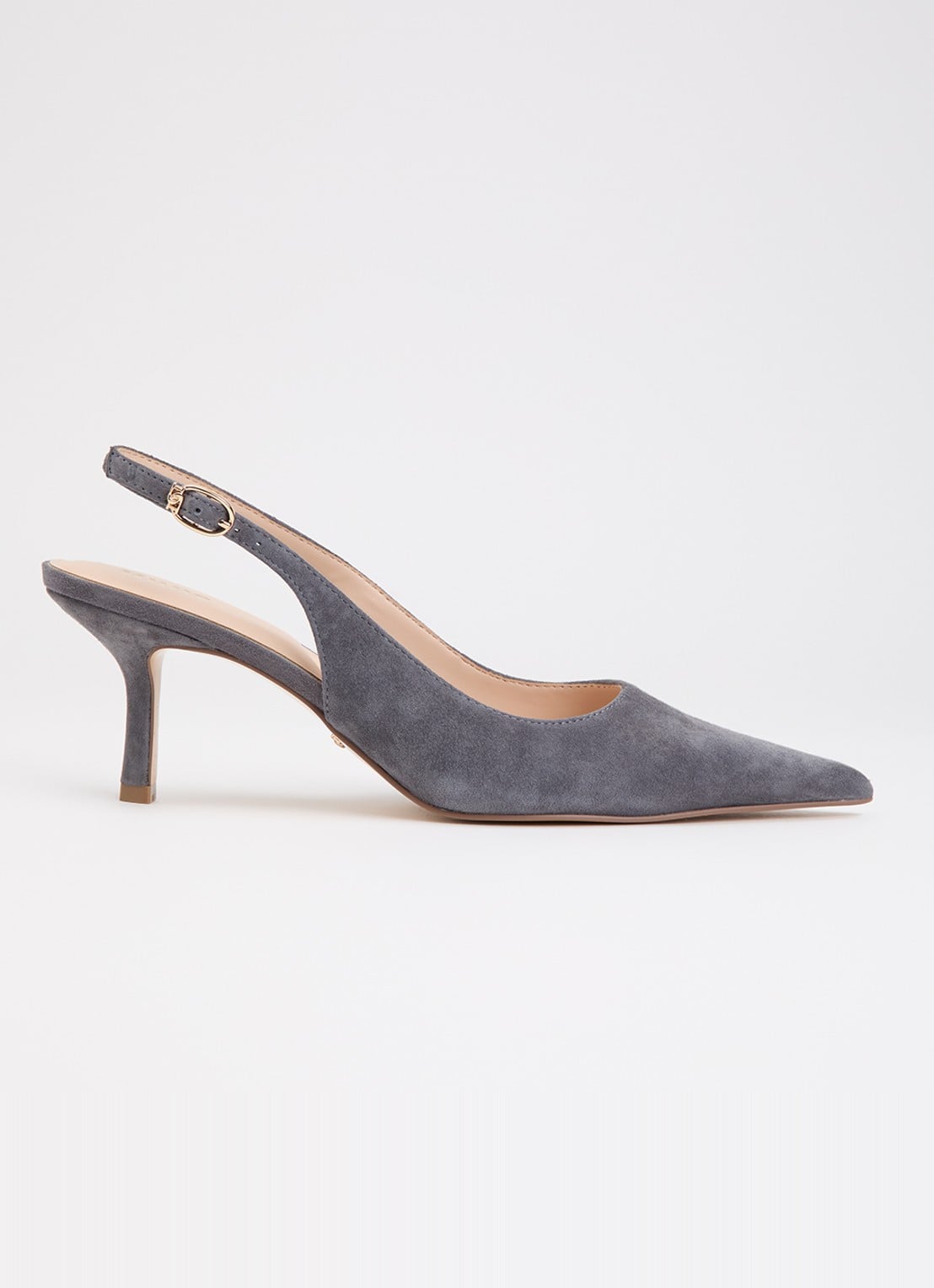 Dune London Celise slingback  - voorkant 5 donkergrijs