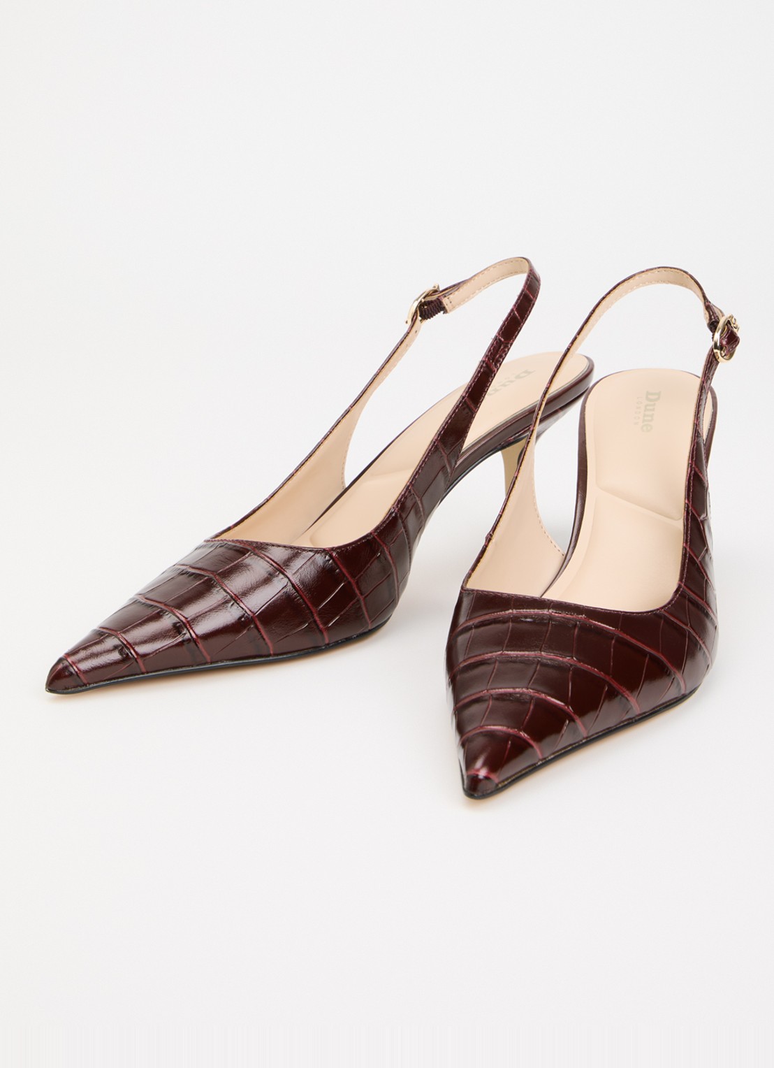 Dune London Celise slingback  - detail bordeauxrood