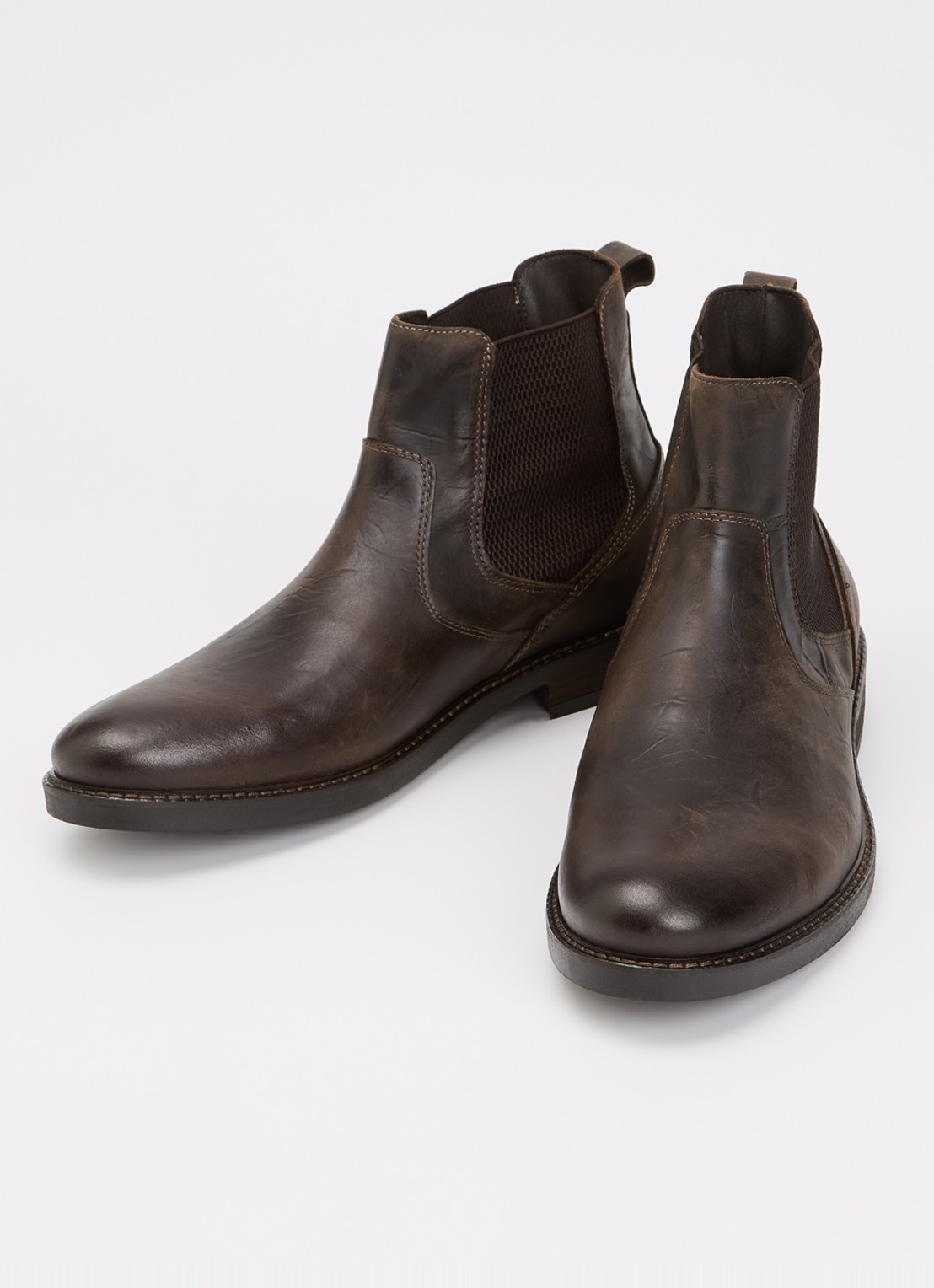 Dune London Champy chelsea boot van leer - detail 3 donkerbruin
