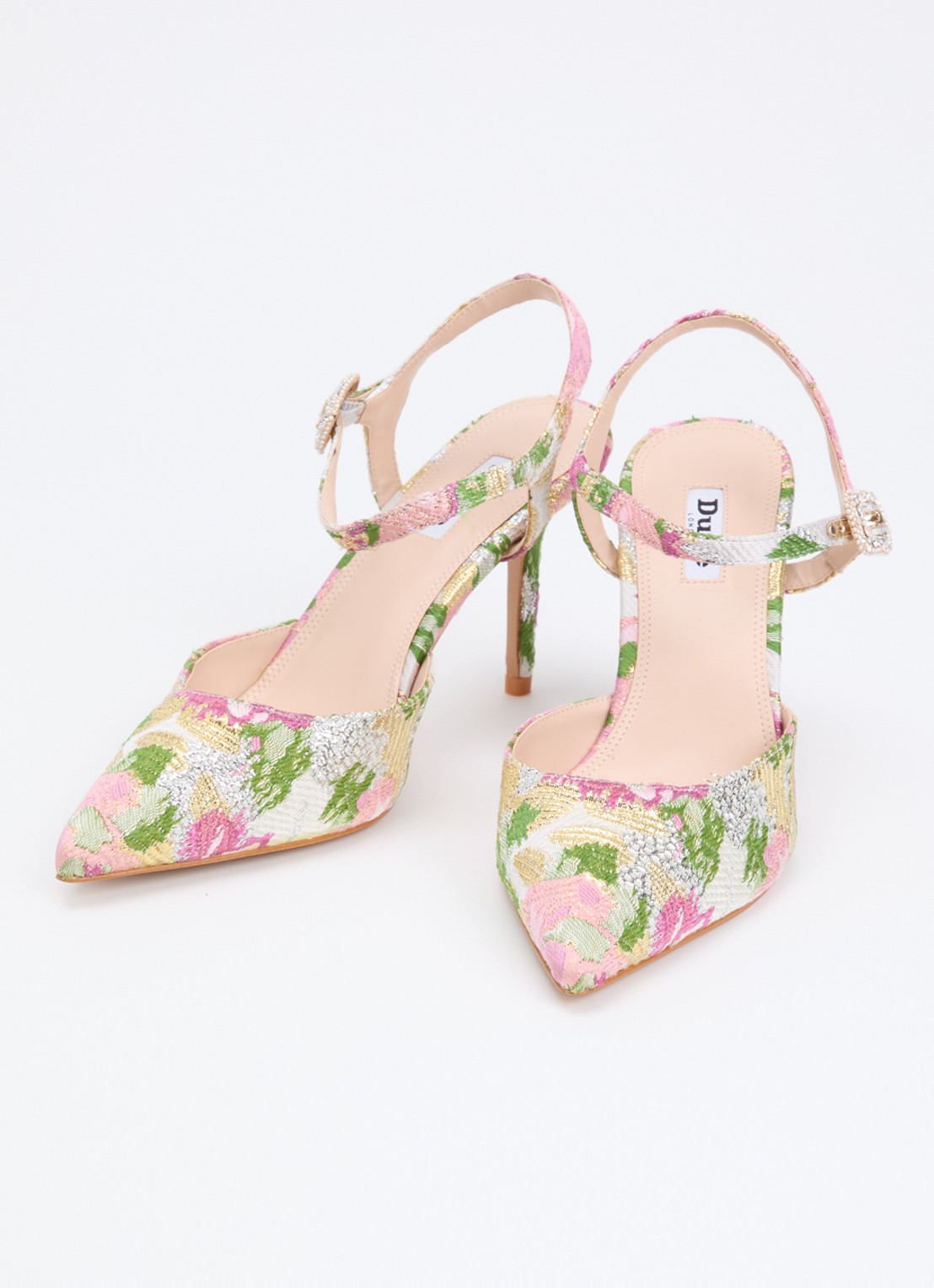 Dune London Channel sandalette met strass - detail 3 lichtroze