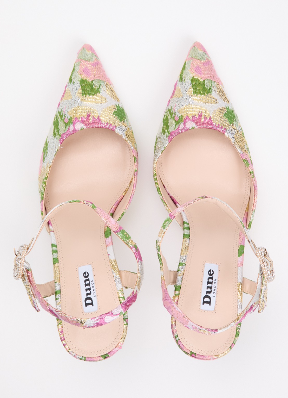Dune London Channel sandalette met strass - detail 4 lichtroze