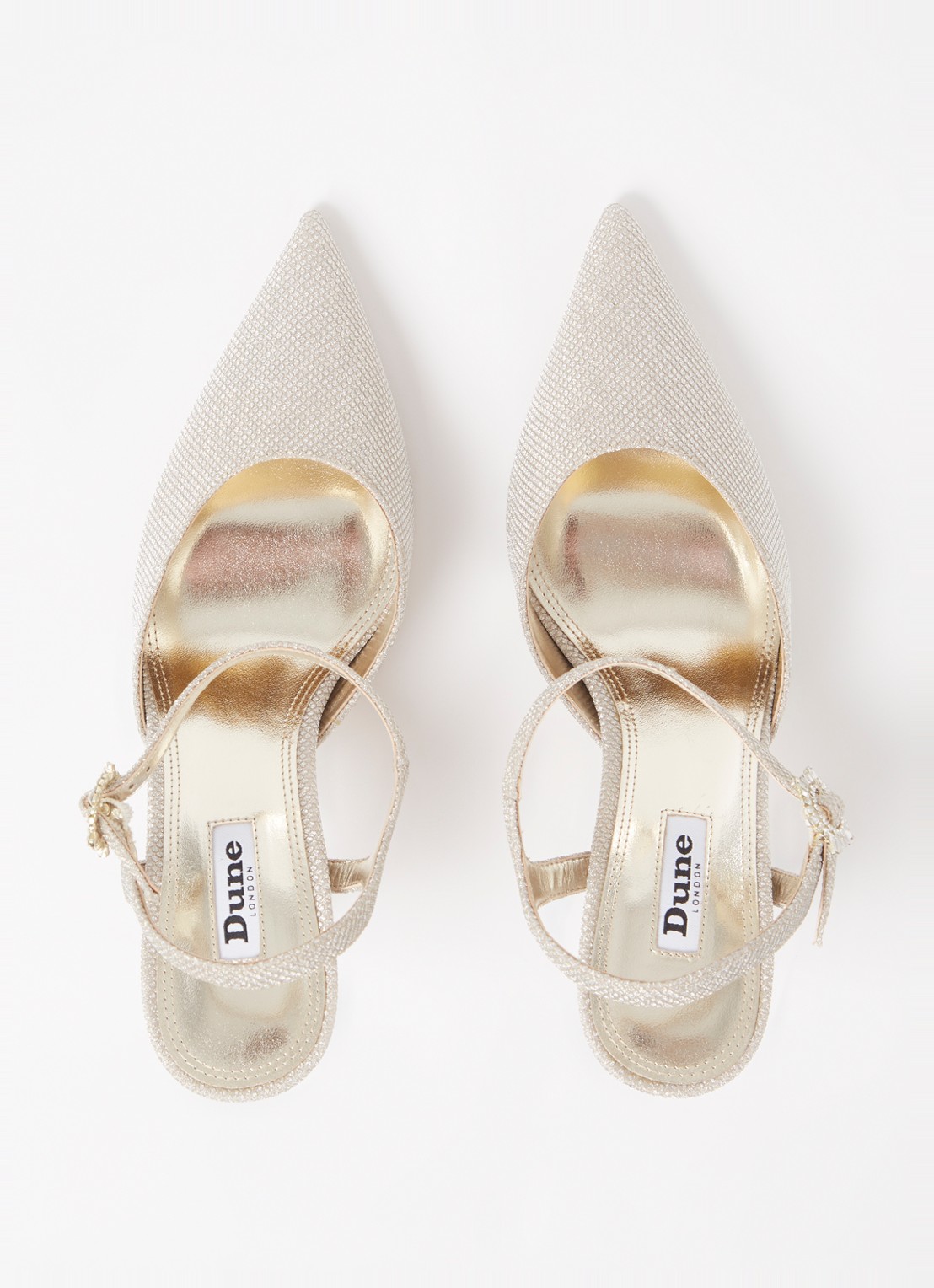 Dune London Channel sandalette met strass - detail 4 zilver
