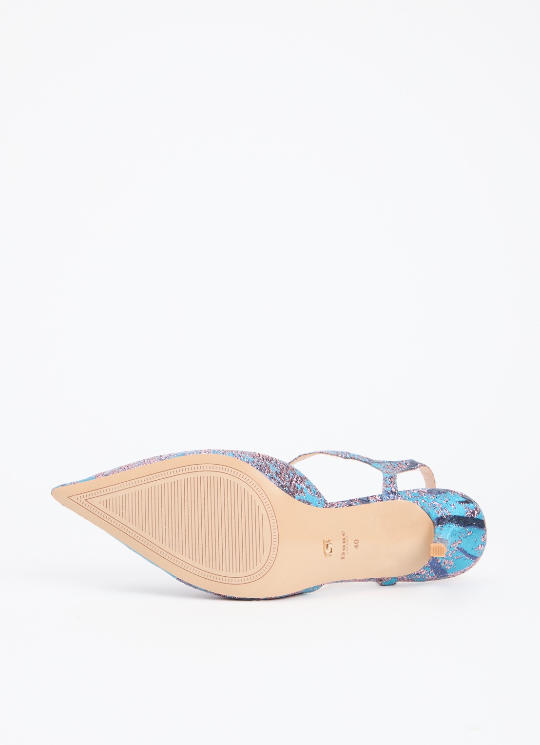 Dune London Channel sandalette met strass - detail 5 aquablauw