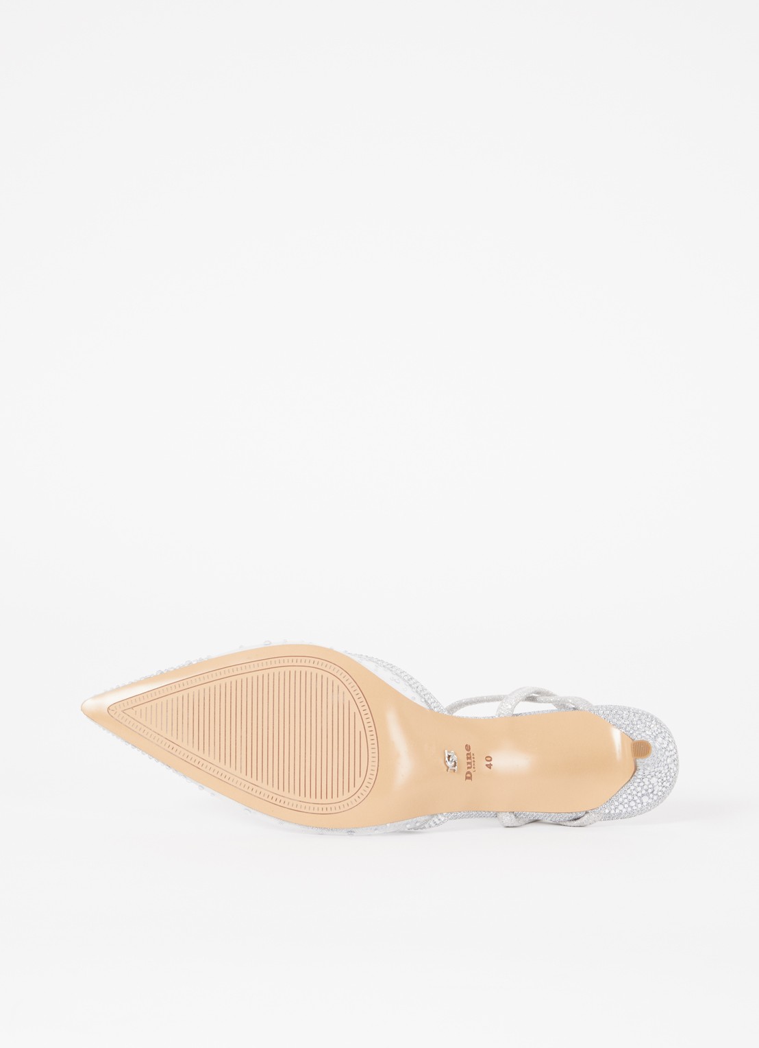 Dune London Charismatic slingback met strass - detail 5 zilver