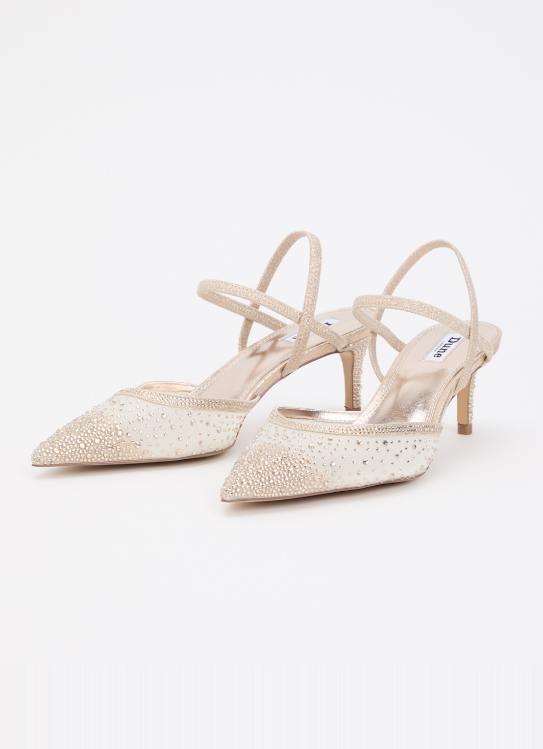 Dune London Charismatic slingback met strass - detail 2 goud