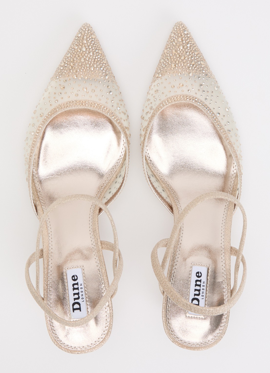 Dune London Charismatic slingback met strass - detail 3 goud