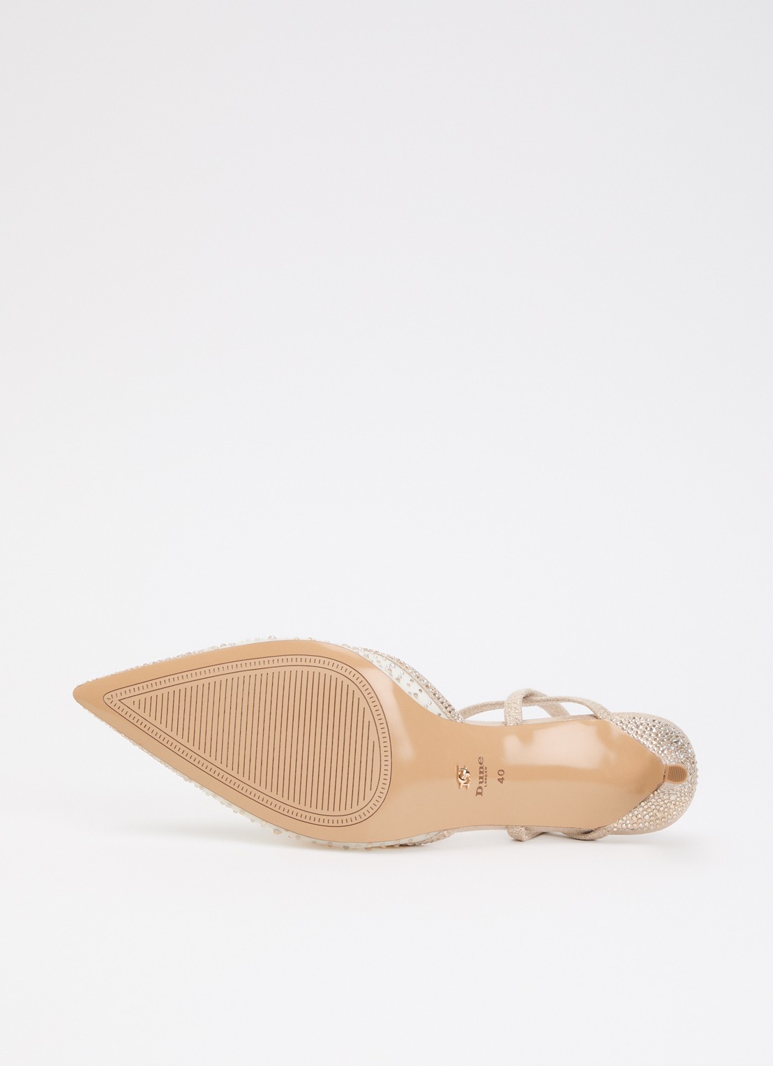 Dune London Charismatic slingback met strass - detail 4 goud