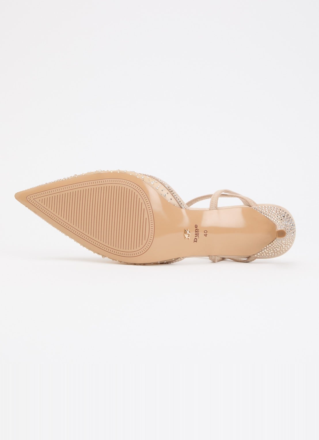 Dune London Charismatic slingback met strass - detail 3 donkerbeige