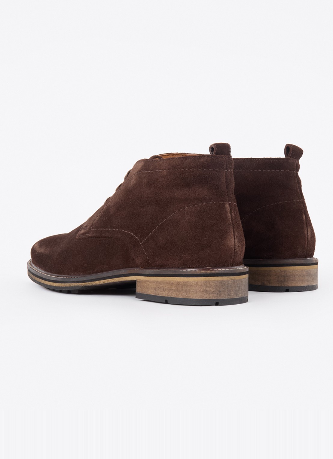 Dune London Charleys veterschoen van leer - achterkant 3 bruin