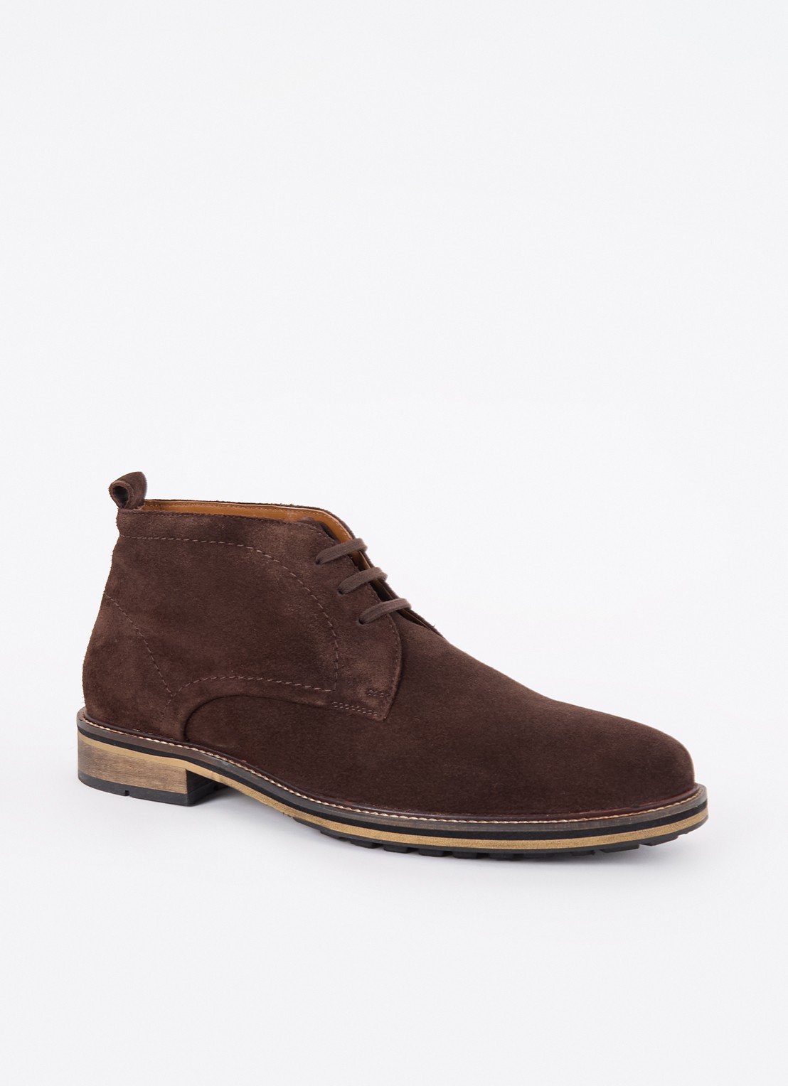 Dune London Charleys veterschoen van leer - voorkant 4 bruin