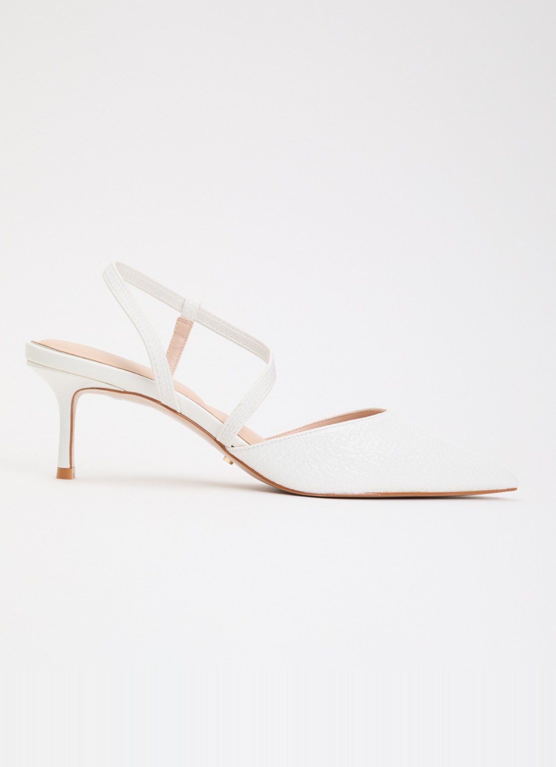 Dune London Charming slingback - voorkant wit