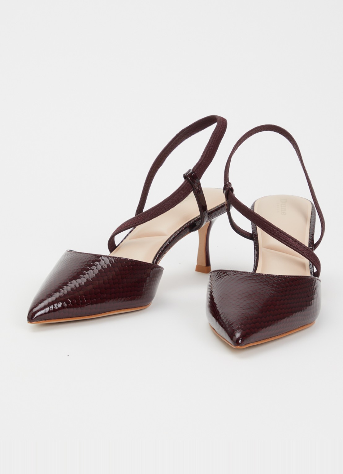 Dune London Charming slingback - detail bordeauxrood