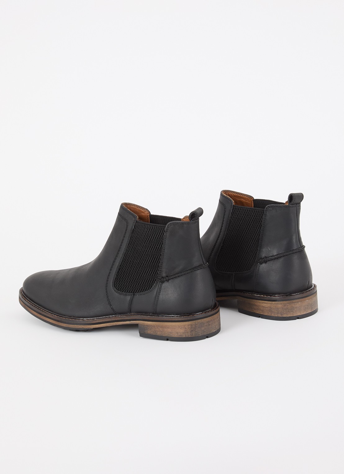 Dune London Chorleys chelsea boot van leer  - achterkant zwart