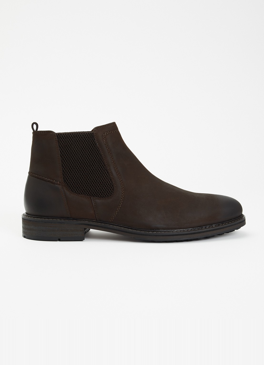 Dune London Chorleys chelsea boot van leer - voorkant bruin