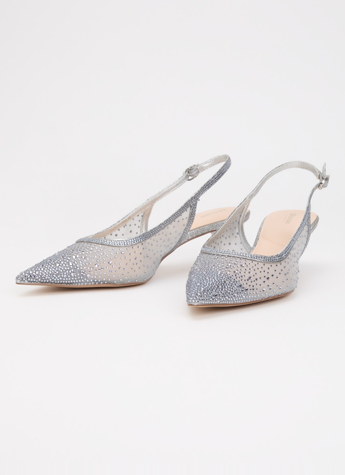 Dune London Cirelle slingback van mesh met strass - detail 2 grijs