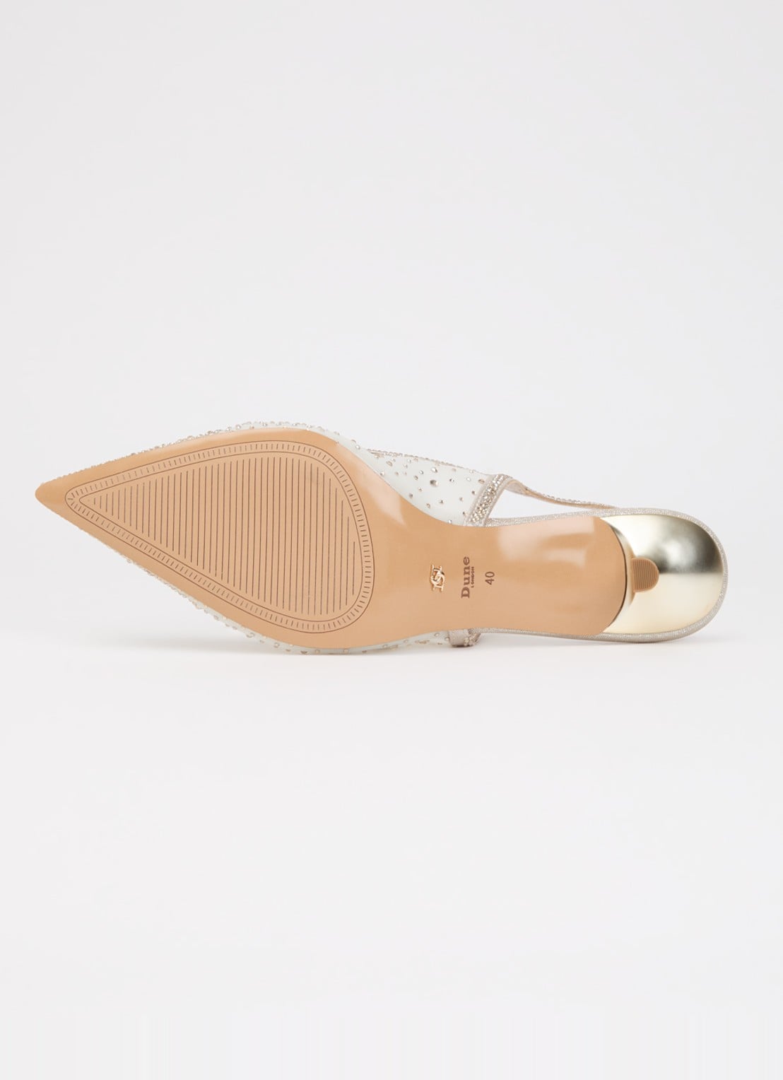 Dune London Cirelle slingback van mesh met strass - detail 3 goud