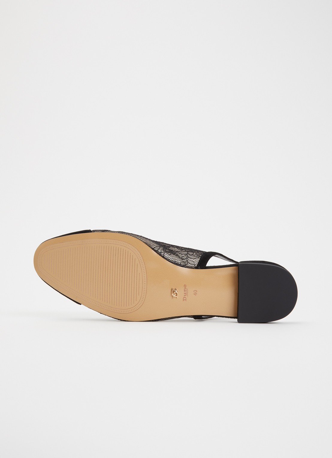 Dune London Clarify slingback met details van kant - detail 3 zwart