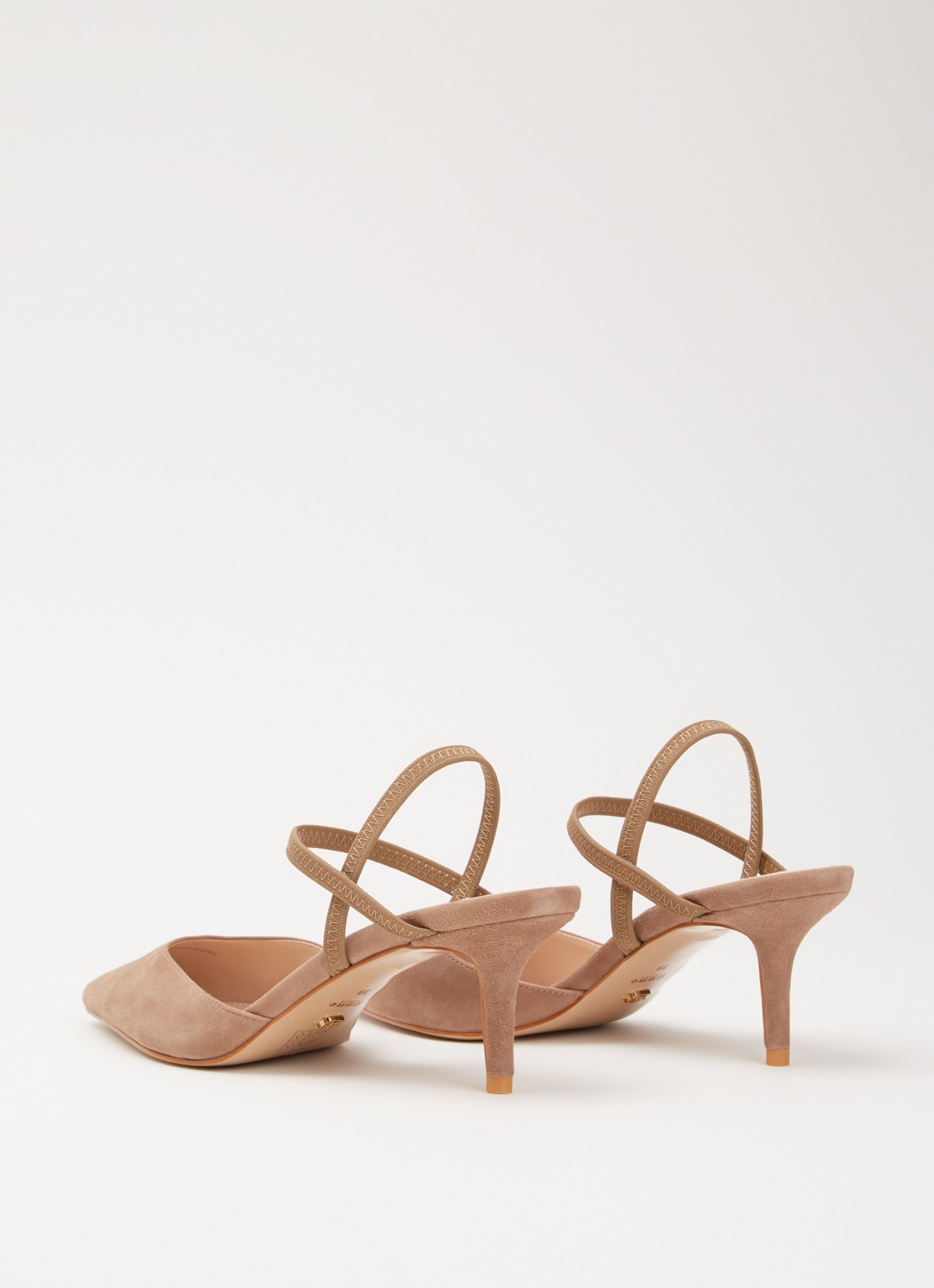Dune London Classical slingback van leer - achterkant 6 donkerbeige