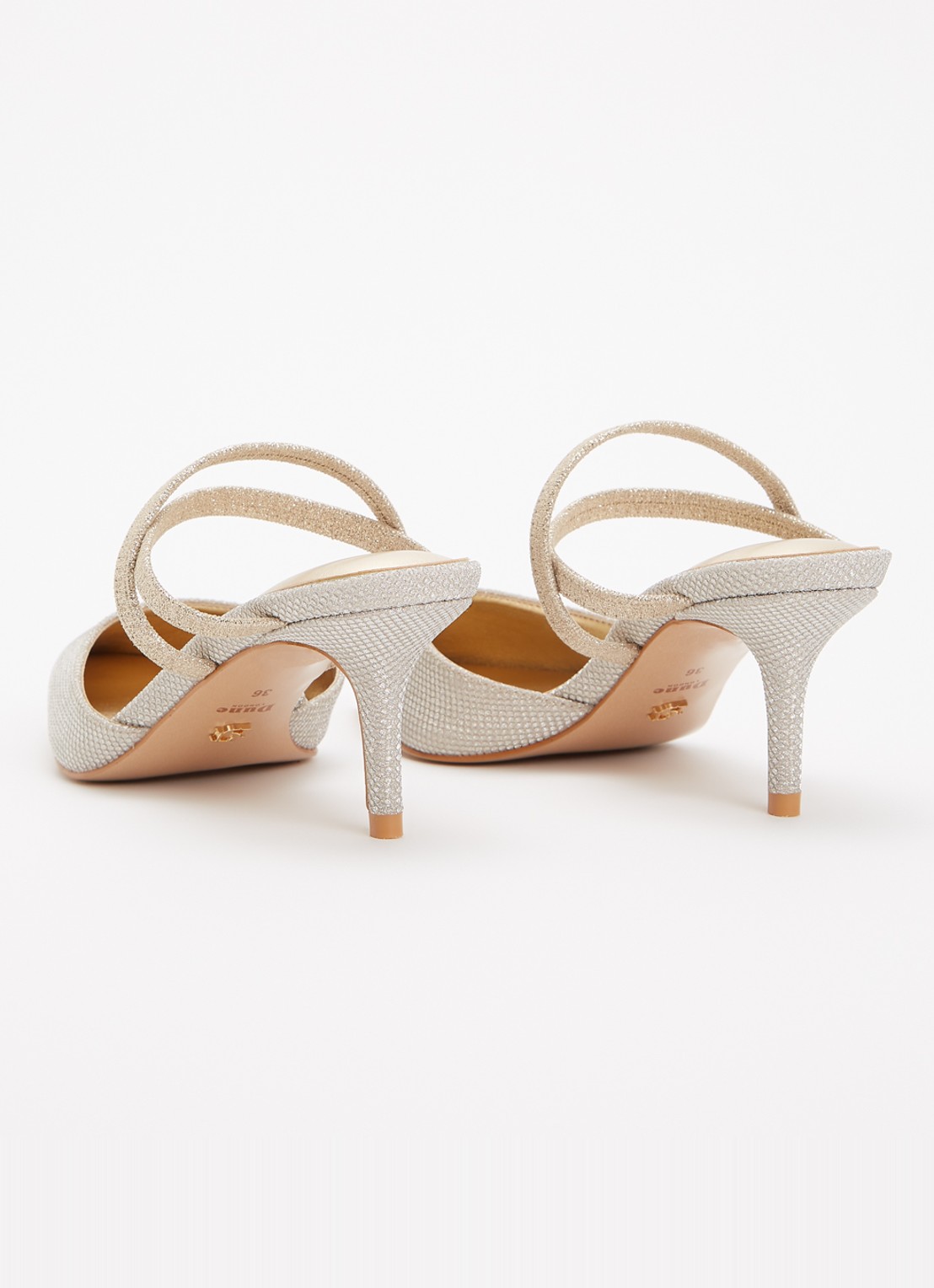 Dune London Classical slingback van leer - achterkant gold synthetic