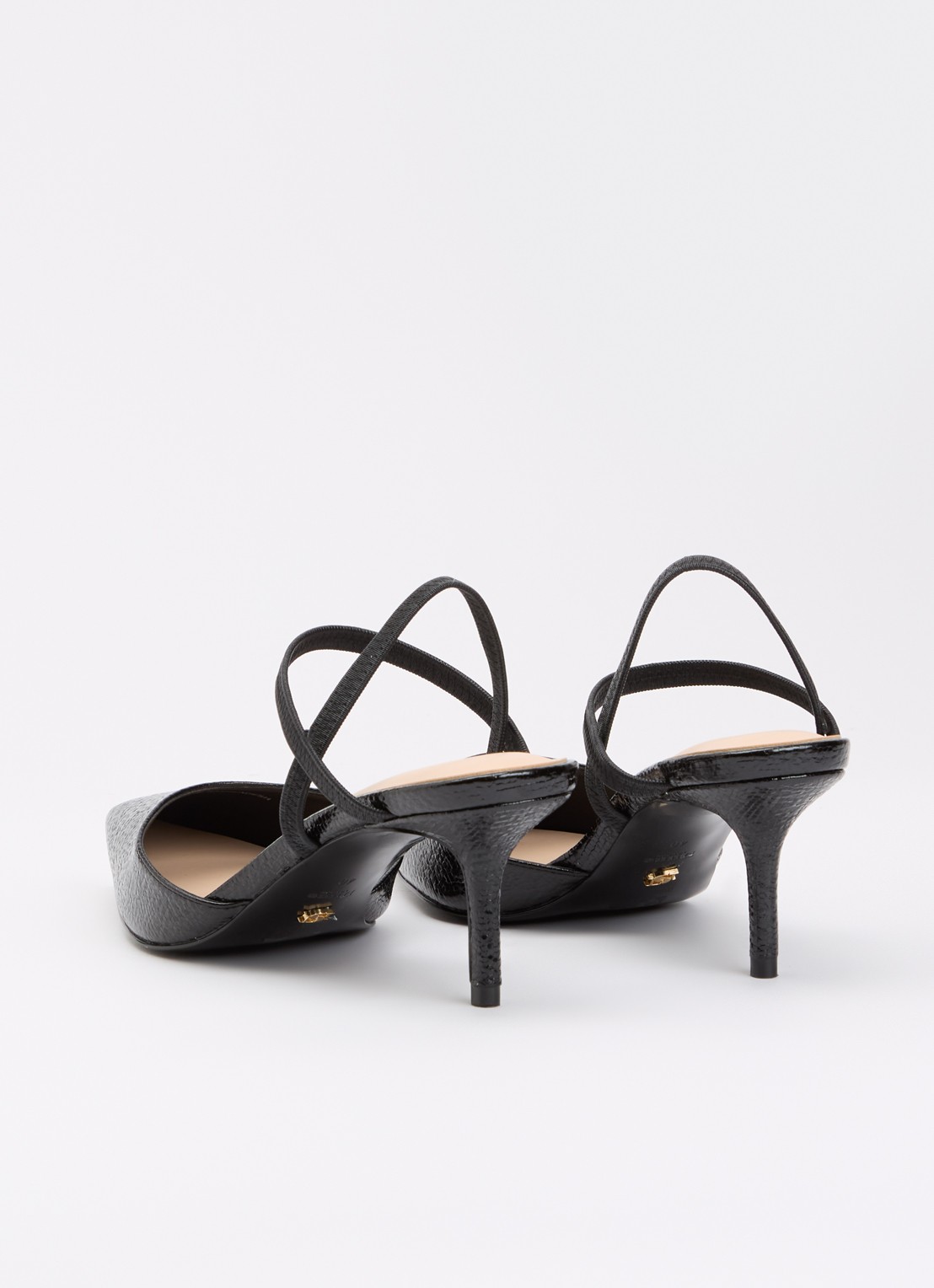 Dune London Classical slingback van leer - achterkant 5 zwart