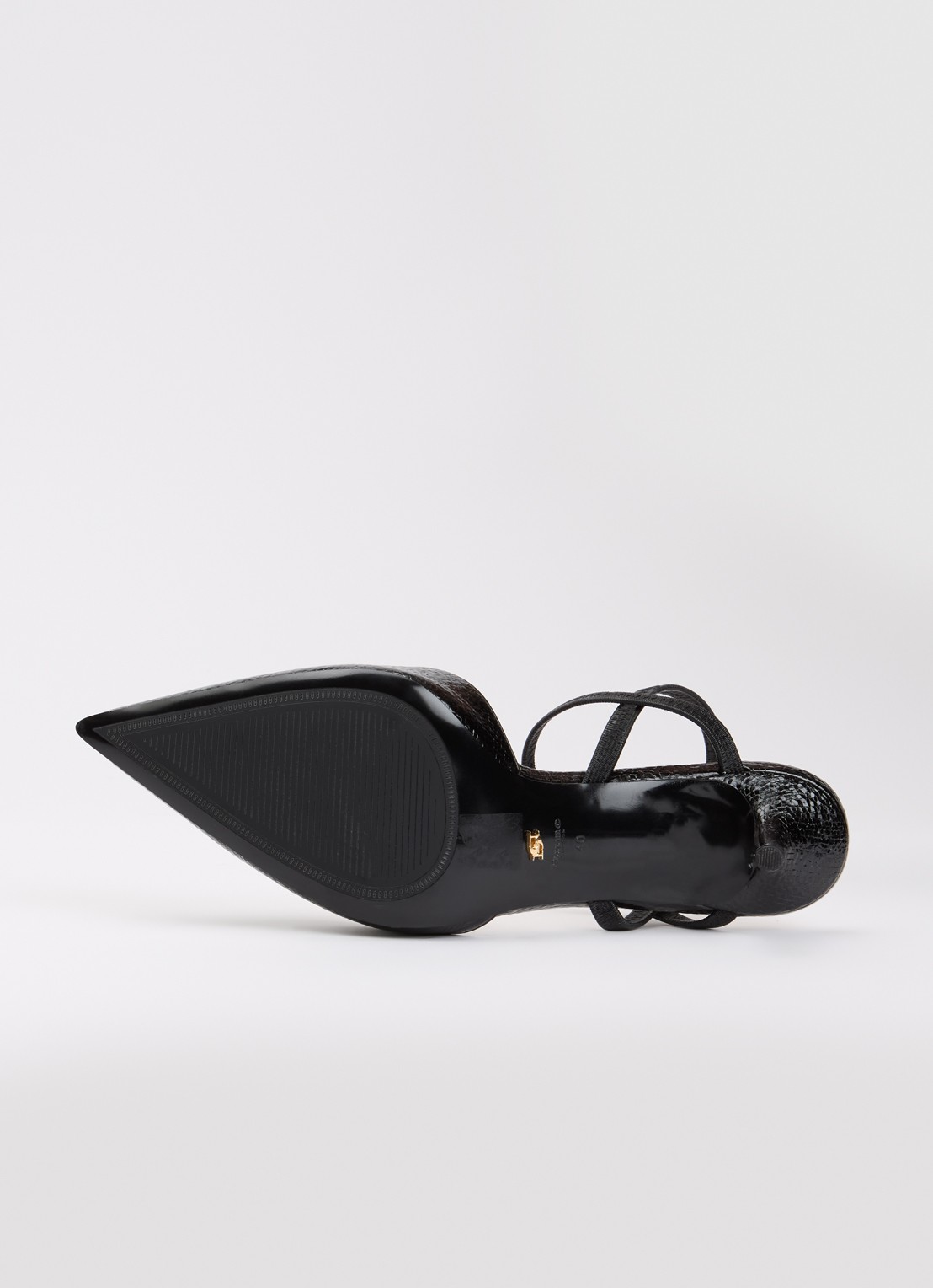 Dune London Classical slingback van leer - detail 3 zwart
