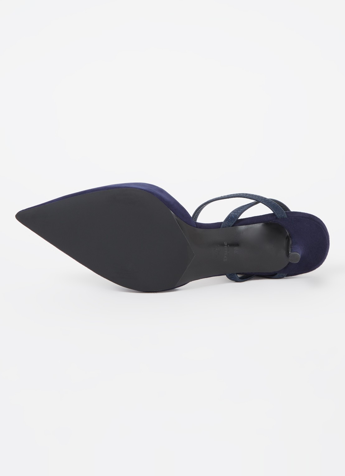 Dune London Classical slingback van leer - detail 5 donkerblauw