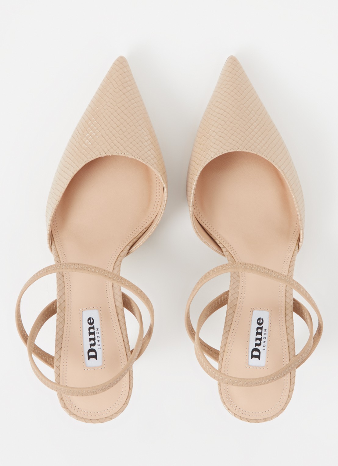 Dune London Classical slingback van leer - detail 4 creme
