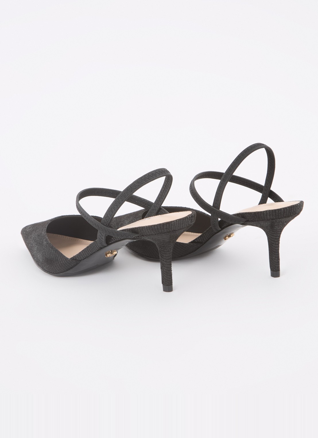 Dune London Classical slingback van leer - achterkant 5 diepzwart