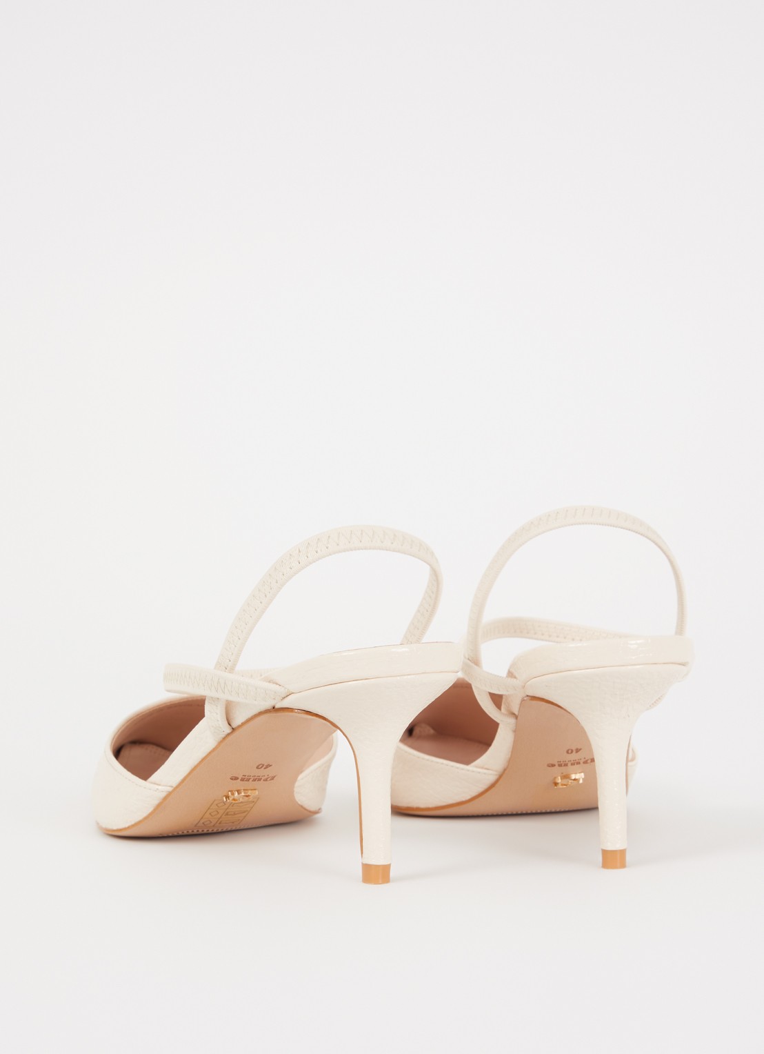 Dune London Classical slingback van leer - achterkant 2 ivoor