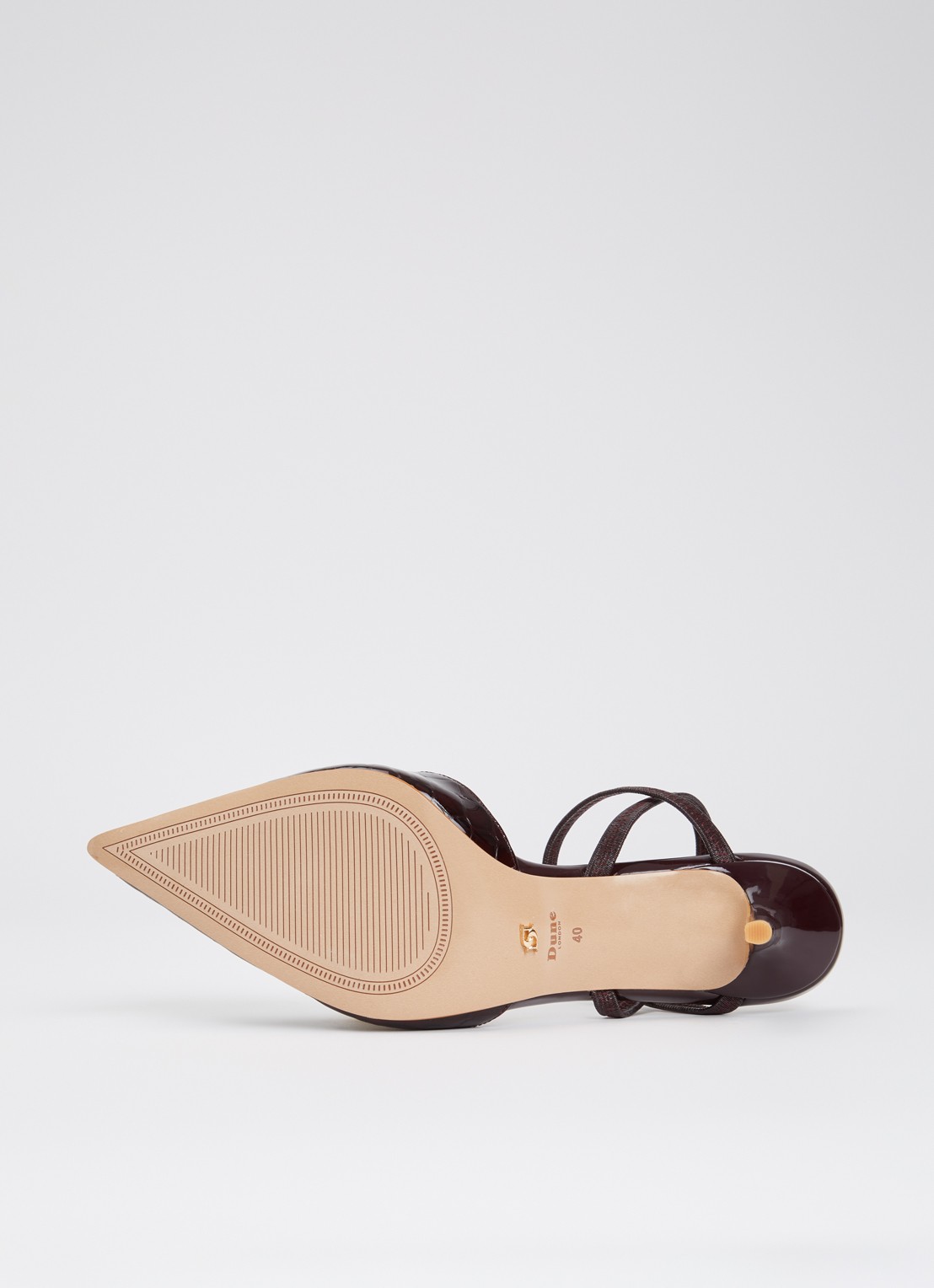 Dune London Classical slingback van leer - detail 5 aubergine