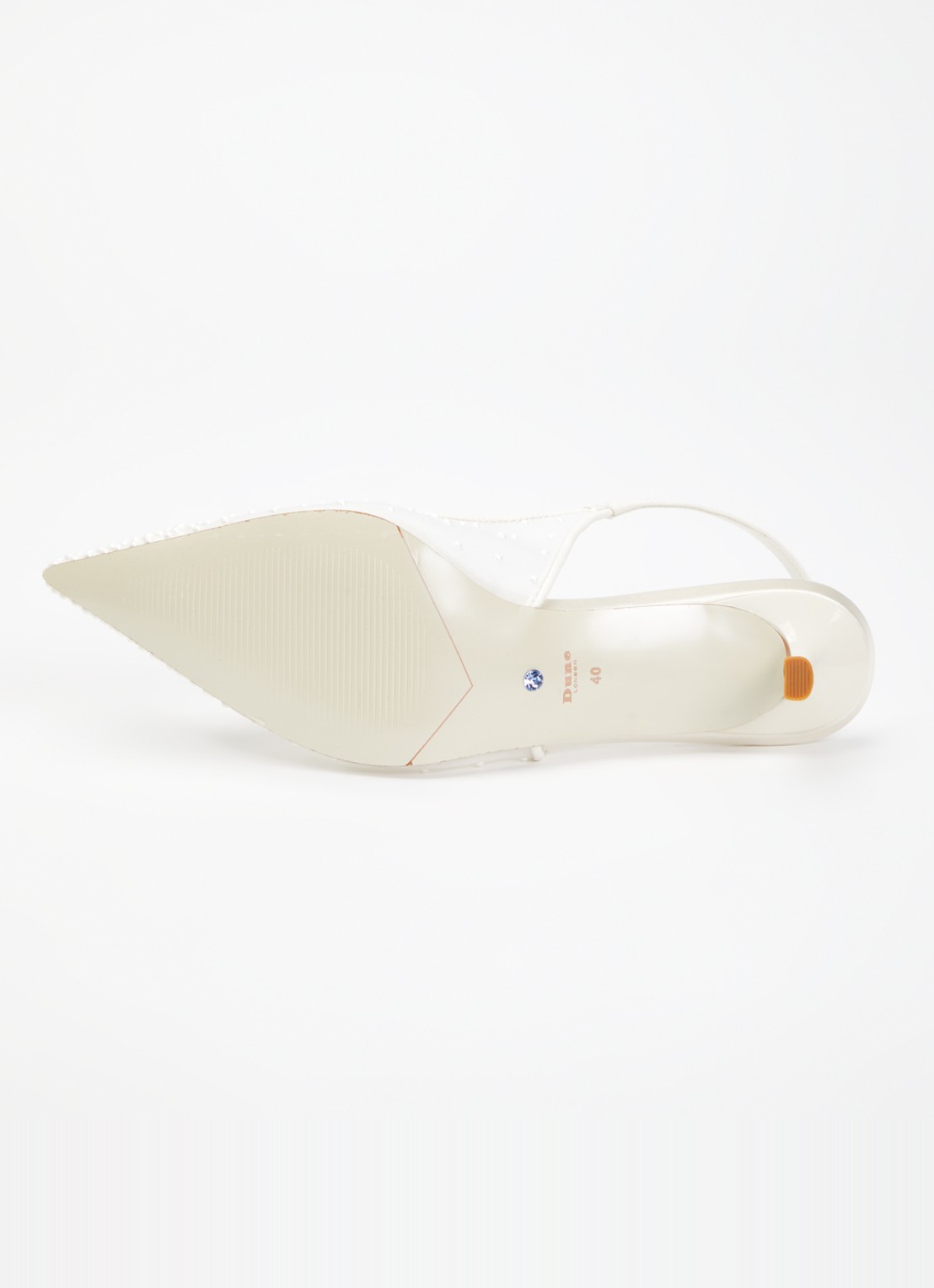Dune London Companionship slingback met pareldecoratie en mesh details - detail 5 gebroken wit