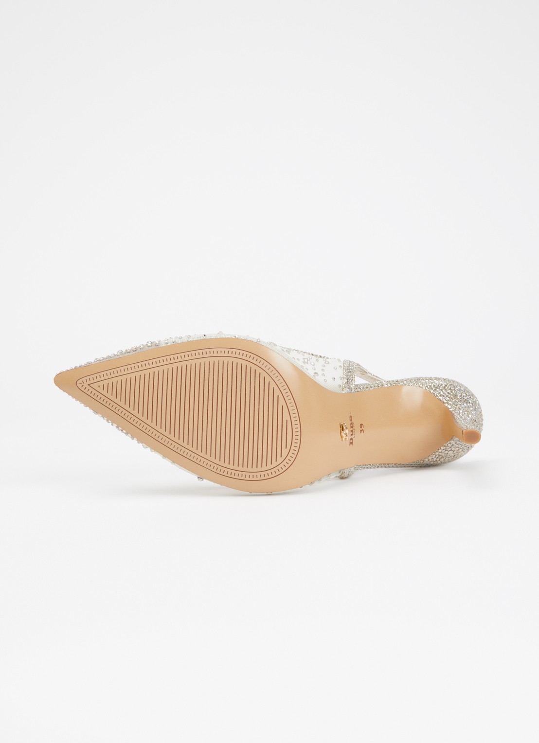 Dune London Compassionate slingback met strass - detail 3 zilver