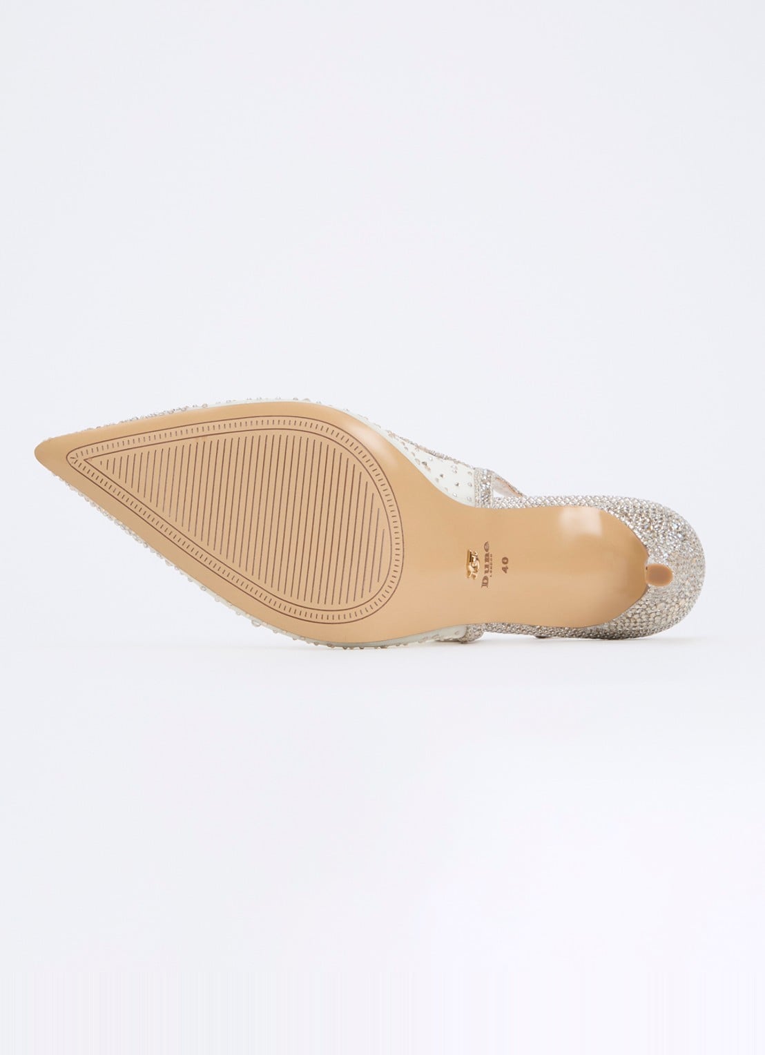 Dune London Compassionate slingback met strass - detail 4 witgoud
