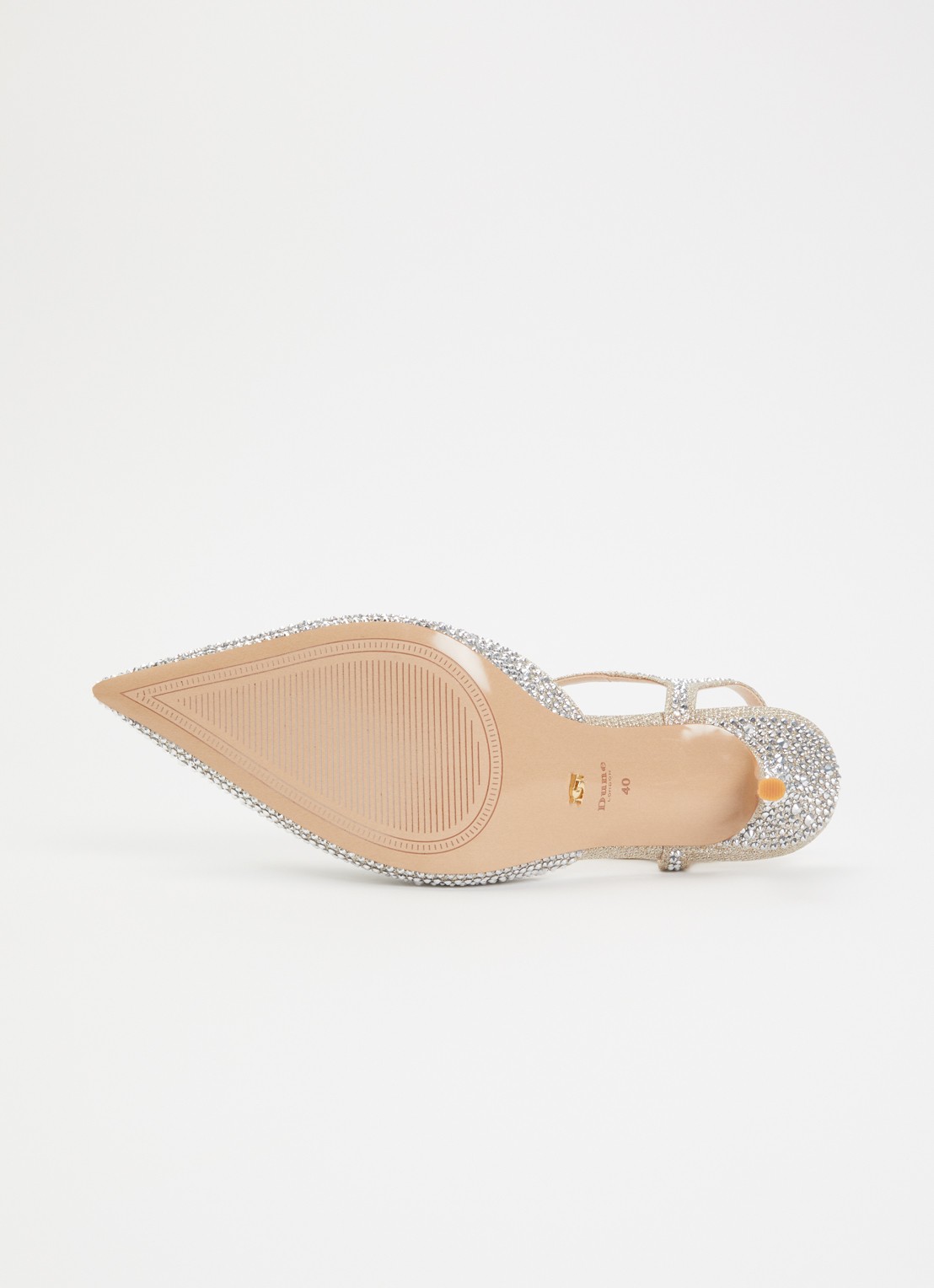 Dune London Compliments slingback met strass - detail 5 zilver