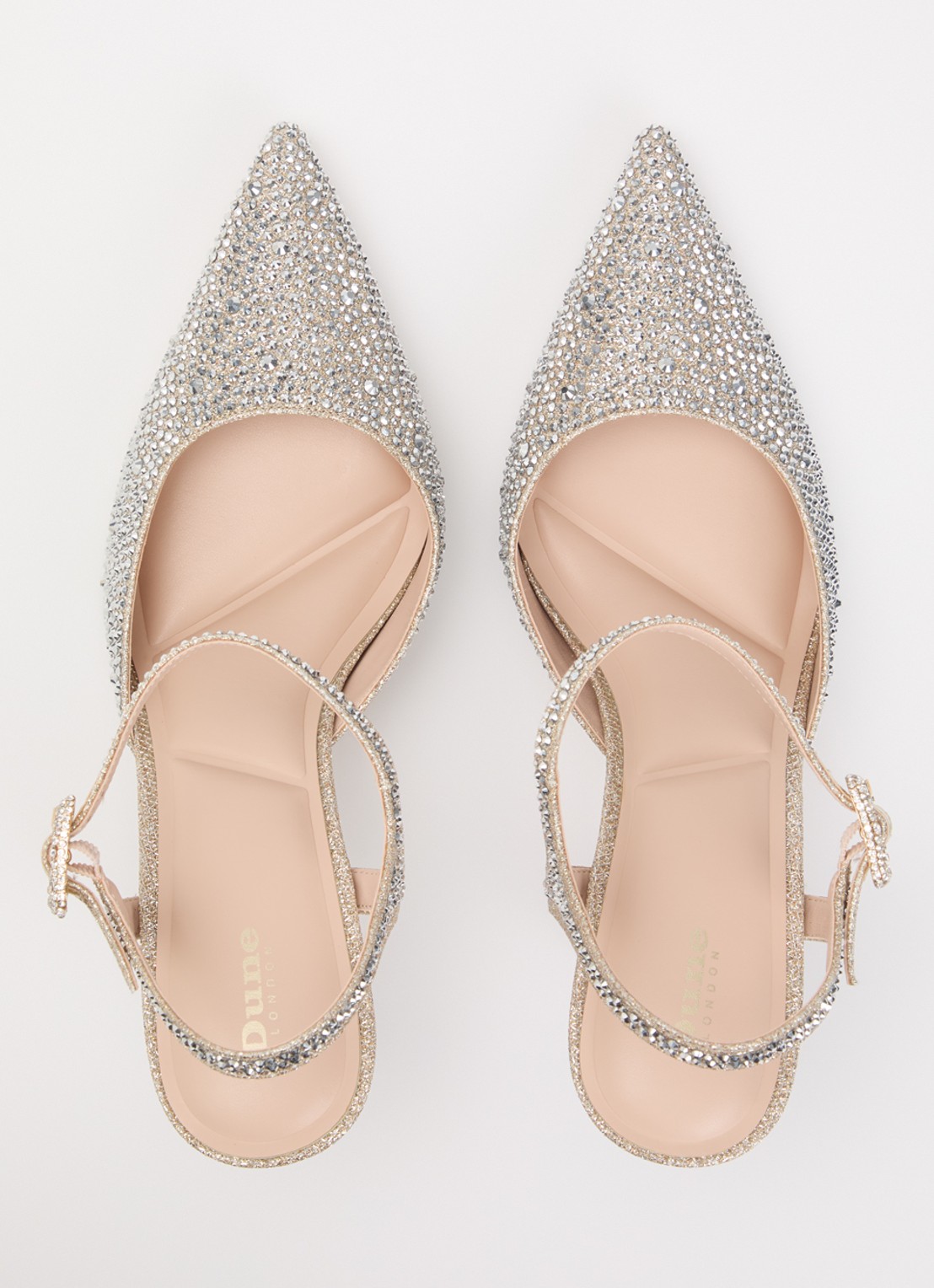 Dune London Confident sandalette met strass - detail 4 zilver