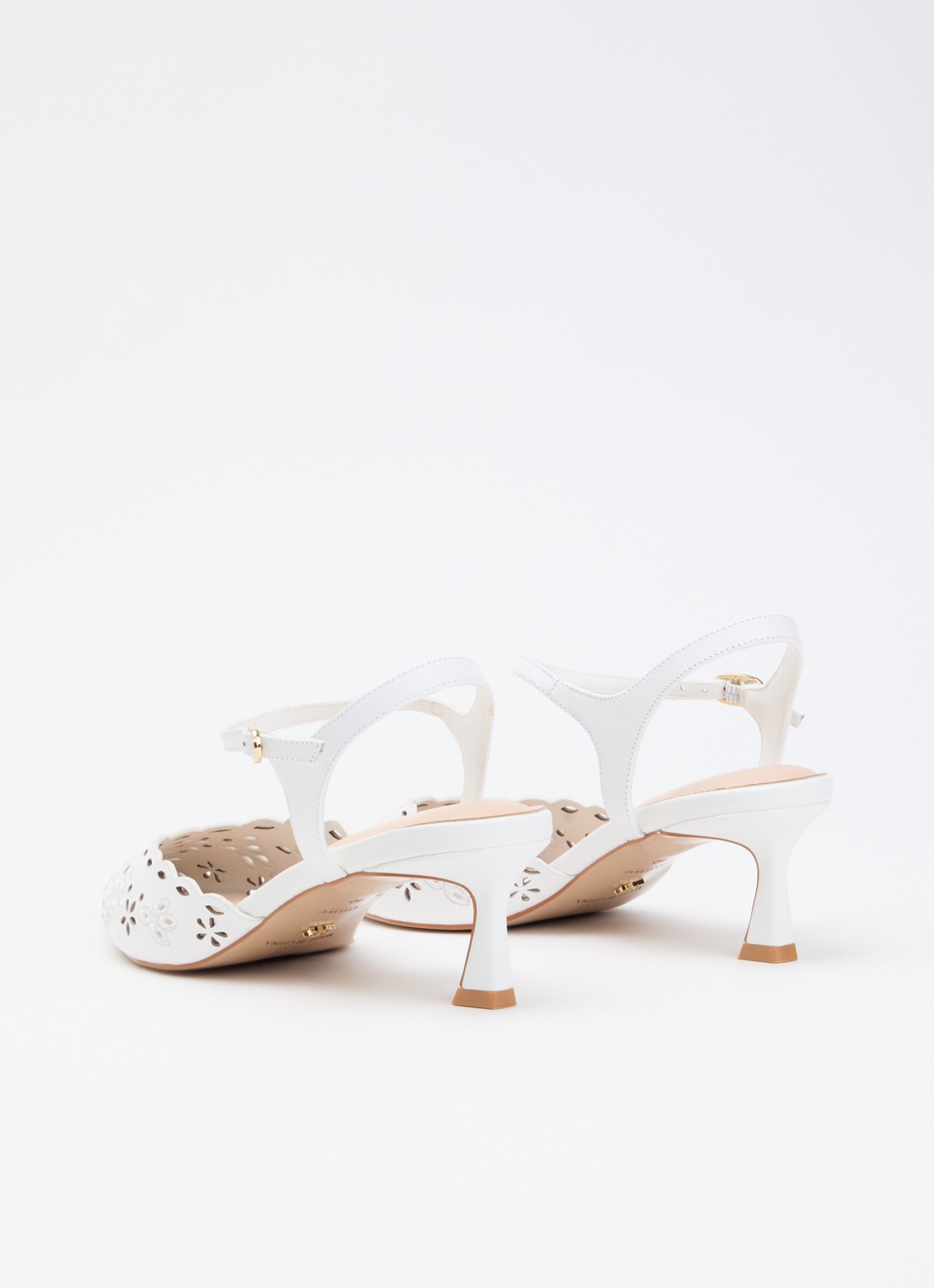 Dune London Convincing sandalette van leer - achterkant wit