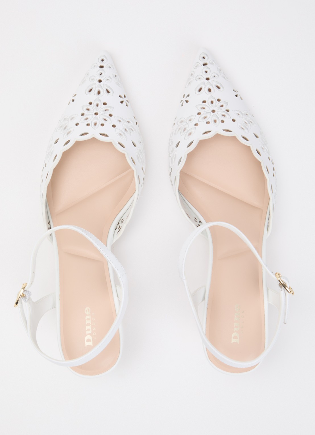 Dune London Convincing sandalette van leer - detail 3 wit