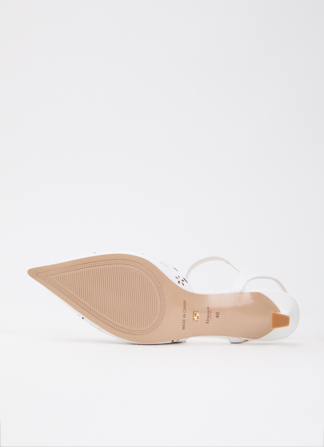 Dune London Convincing sandalette van leer - detail 4 wit