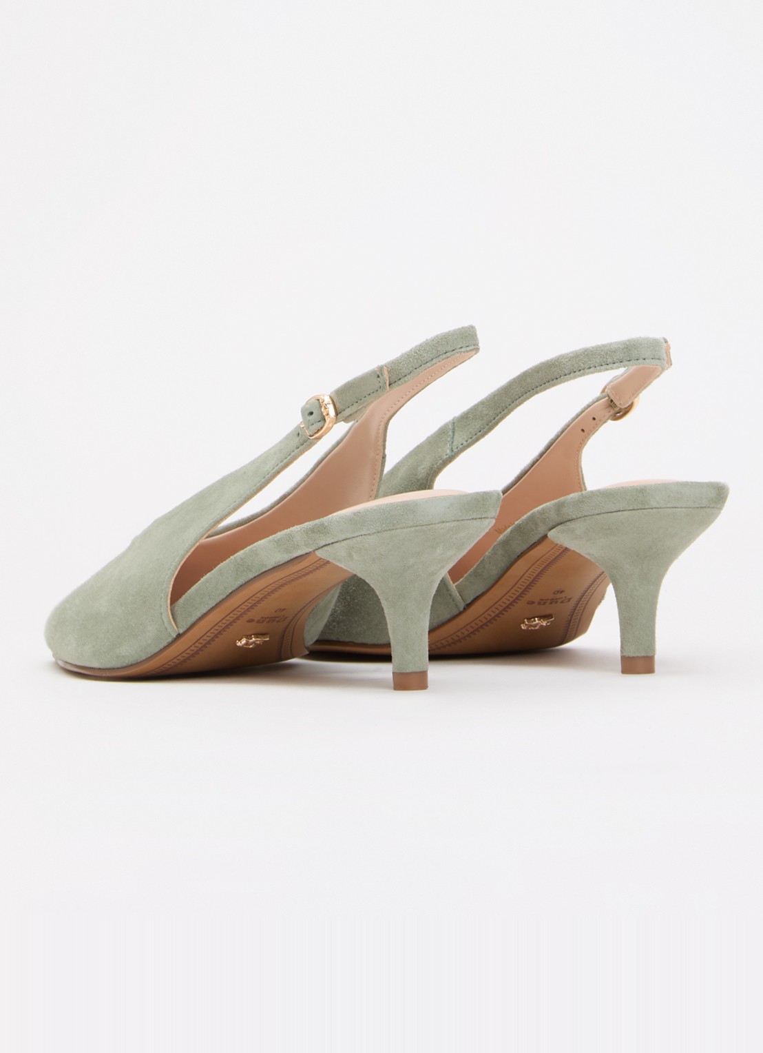 Dune London Crediblity slingback van leer - achterkant 4 groen