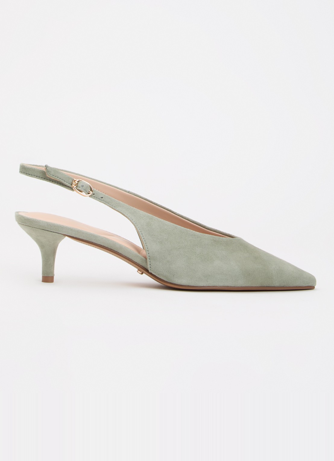Dune London Crediblity slingback van leer - voorkant 5 groen
