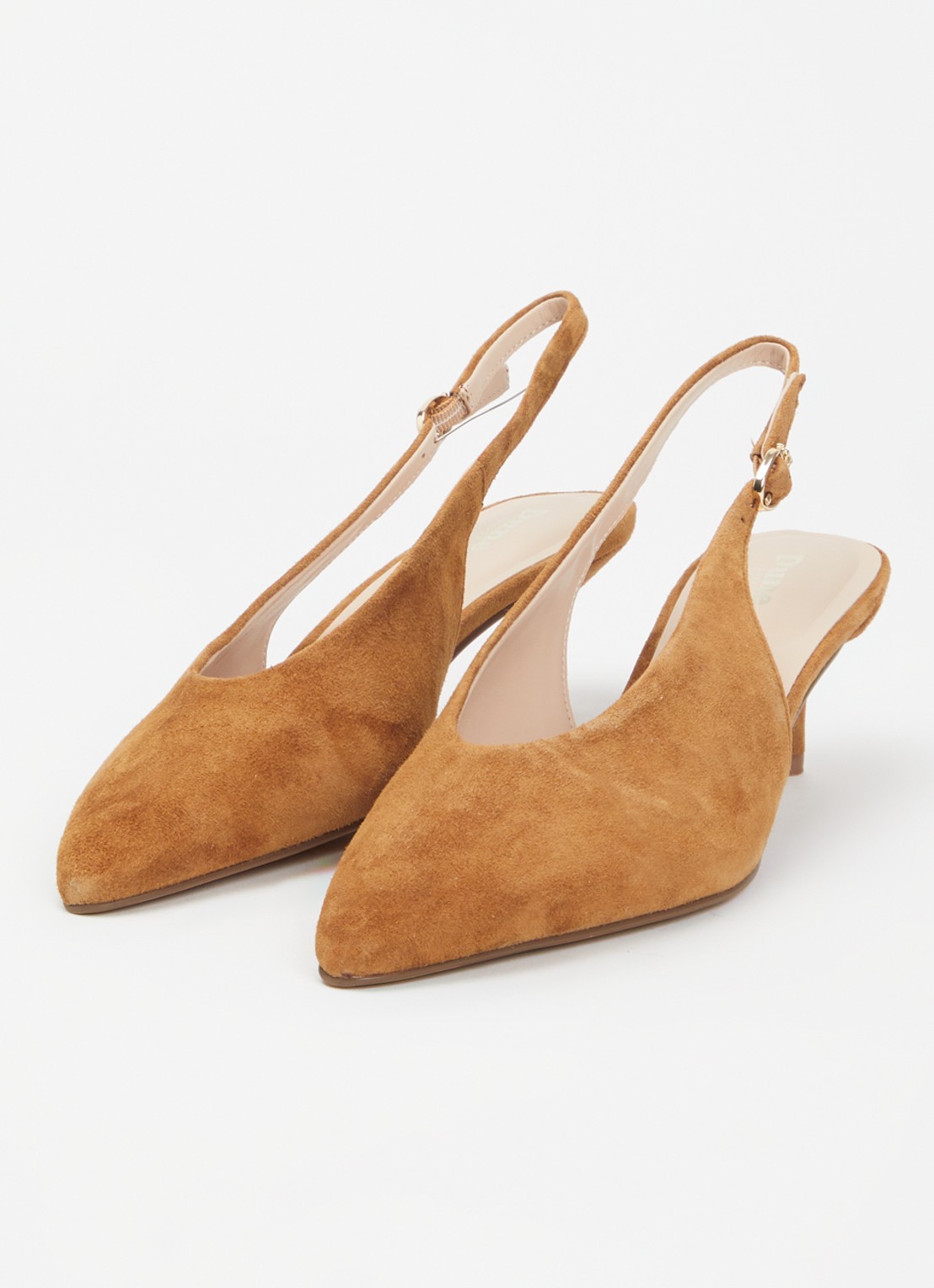 Dune London Crediblity slingback van leer - detail 3 camel