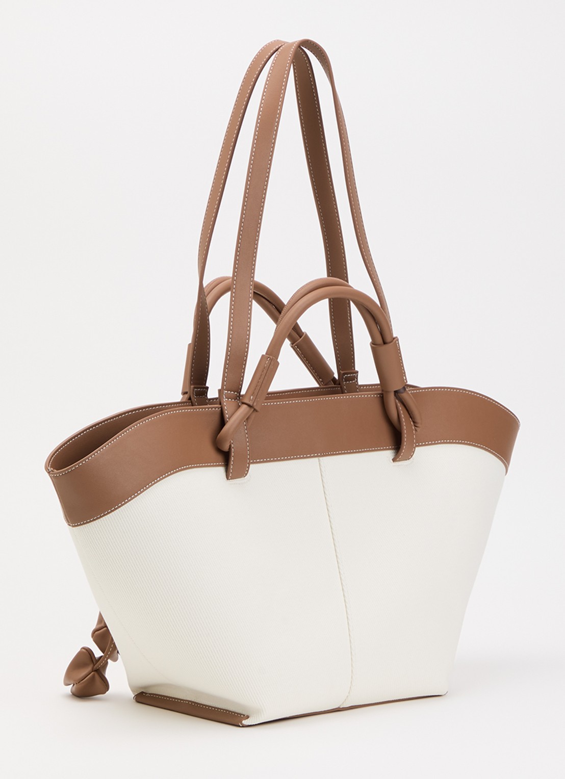 Dune London Daylight schoudertas met tasbedel - achterkant 4 creme